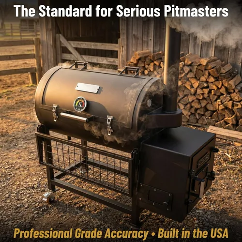 Miniatura 2 de Termómetro para barbacoa y parrilla Midwest Hearth, para asador, pit, barril de 3" de diámetro (tallo de 2.5" de longitud, esfera negra)