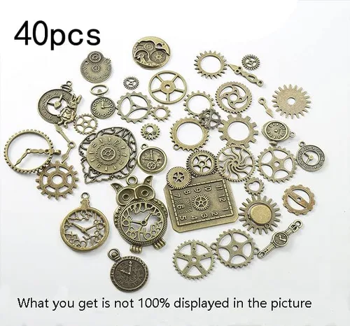 Miniatura 2 de Reloj de metal antiguo Steampunk con engranajes de mezcla de engranajes, engranajes, engranajes, multiestilo, con colgante de rueda, relojes