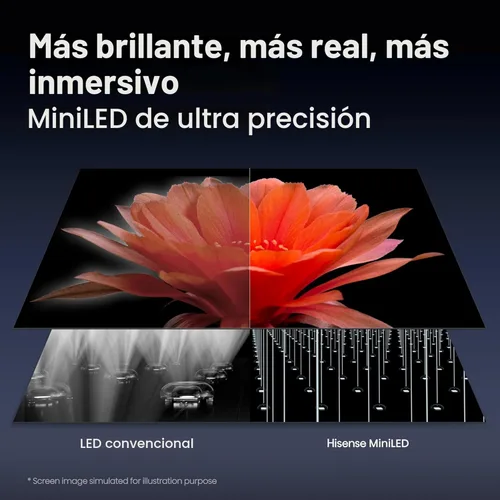 Miniatura 6 de Hisense 55" U7 Mini-LED ULED 4K UHD Best Premium Gaming Google Smart TV (55U7SG, 2026 NUEVO) - Hi-QLED, Native 165Hz, VRR 330, HDR10+, Dolby Vision