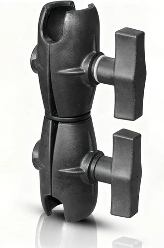 Strg Brazo de doble zócalo compatible con soportes de bola de 1.5 pulgadas/C / 1.496 in, brazo giratorio de doble enchufe de 6.4 pulgadas de