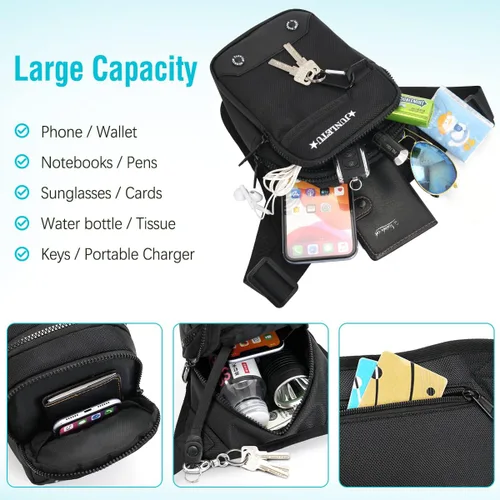 Miniatura 2 de HUANLANG Bolsa de pierna caída para hombres y mujeres, bolsa de muslo para motocicleta con arnés de pierna extraíble para actividades al aire libre