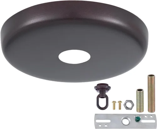 Miniatura 3 de B&P Lamp Kit de placa de techo redondeada (bronce antiguo)