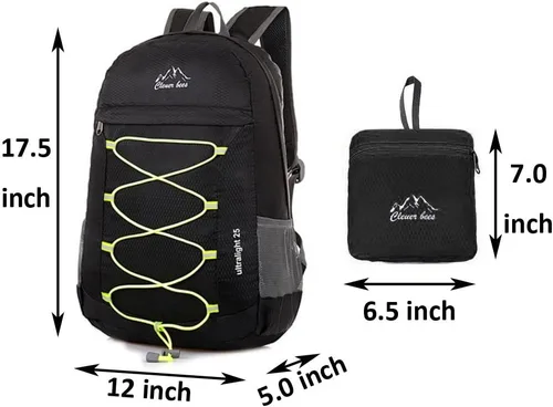 Miniatura 2 de Mochila de senderismo resistente al agua, para exteriores CLEVER BEES Negro