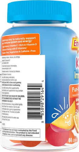 Miniatura 9 de Emergen-C Kidz Immune + Support - Suplementos dietéticos, gomitas divertidas con sabor a fruta con vitamina C, B y D, 44