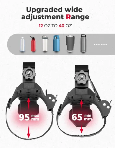Miniatura 3 de KEMIMOTO Portavasos para bicicleta, soporte para botella de agua de hasta 28 onzas de capacidad para manillar de bicicleta, soporte para bebidas