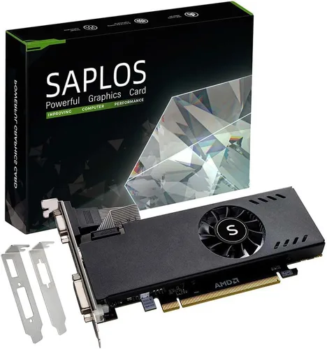 Radeon RX 550 - Tarjeta gráfica de perfil bajo, 4 GB GDDR5 de 128 bits, HDMI VGA DVI-D, tarjeta de video para juegos de PC, GPU de computadora, para
