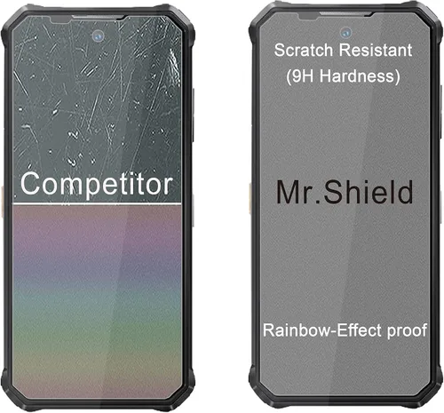 Miniatura 5 de Mr.Shield [Paquete de 3] Protector de pantalla para Oukitel WP21 / WP21 Ultra [vidrio templado] [vidrio japonés con dureza 9H] Protector de pantalla