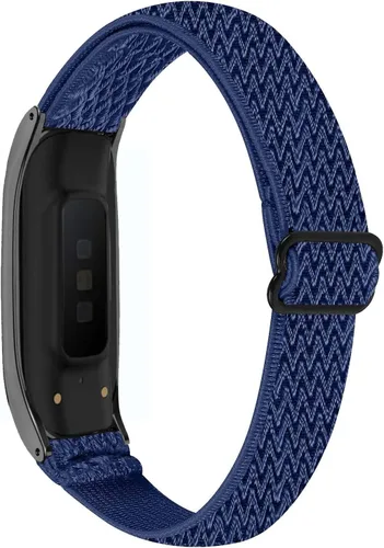 Miniatura 7 de Correas de cuero genuino y bandas elásticas de nailon compatibles con Samsung Galaxy Fit2, correas deportivas suaves y transpirables para mujeres