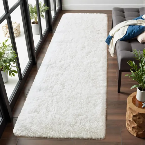 Miniatura 12 de Macgace - Alfombras pequeñas para dormitorio, 2 x 3, beige, antideslizante, alfombra de área, súper suave, de felpa esponjosa, alfombra moderna