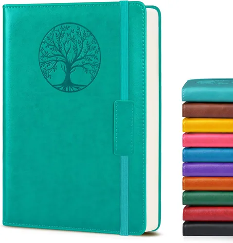 Miniatura 32 de Biuwory Cuaderno diario con líneas para mujeres y hombres, 256 páginas, tamaño A5, de cuero de tapa dura para escribir, viajes, negocios, trabajo