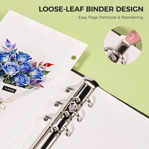Miniatura 4 de Lightwish Cuaderno de bocetos de acuarela, 100% algodón, prensa en frío de 10.58 oz/m², 6.69 x 3.94 pulgadas, 20 hojas, encuadernado en carpeta