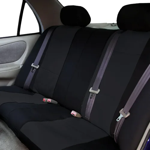 Miniatura 3 de FH Group Juego completo de fundas de asiento de neopreno – Ajuste universal para autos, camiones y SUV (negro) FB083115 + F11306
