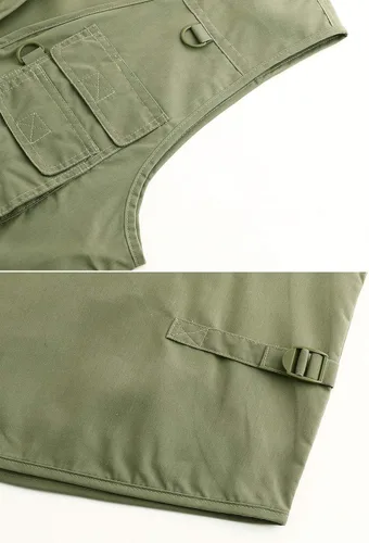 Miniatura 7 de Chaleco de viaje casual Safari para hombre, 16 bolsillos, chaleco de trabajo al aire libre, chaqueta sin mangas, chaqueta de pesca, senderismo