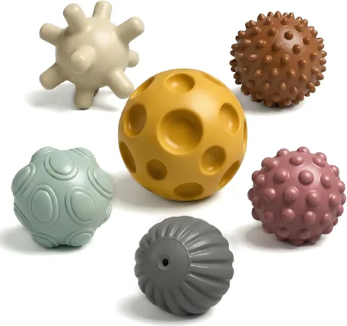 Miniatura 14 de Bolas de bebé para niños pequeños de 1 a 3 años, juguetes de baño para bebés de 6 a 12 meses, juego de bolas sensoriales suaves para bebés, set