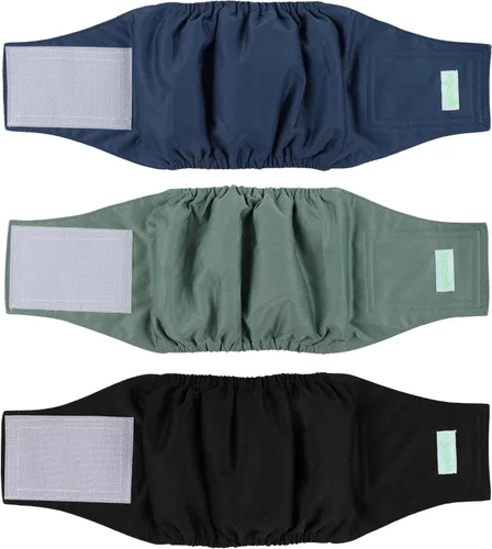 Miniatura 15 de wegreeco Pañales lavables para perros machos, paquete de 3 (ballena, talla L)
