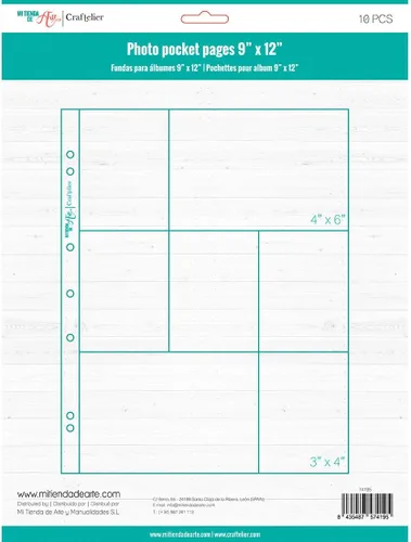 Miniatura 6 de Craftelier - Fundas de plástico transparente con bolsillo único para álbumes de fotos personalizados Incluye 10 fundas de 9" x 12