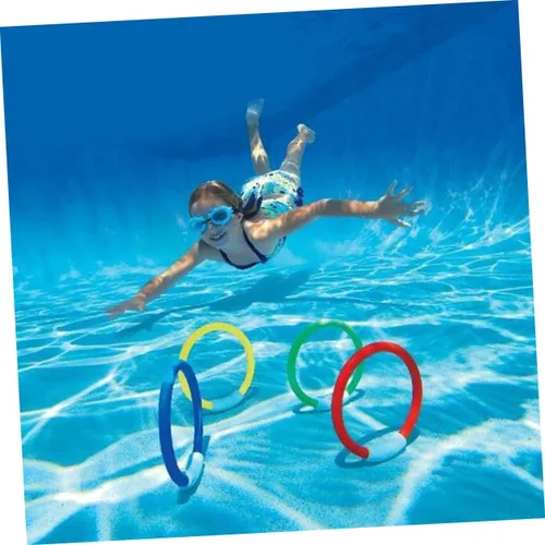 Miniatura 3 de GALPADA Anillos y palos de buceo para el hogar para entrenamiento submarino resistente al desgaste, juegos de piscina, ligeros y seguros