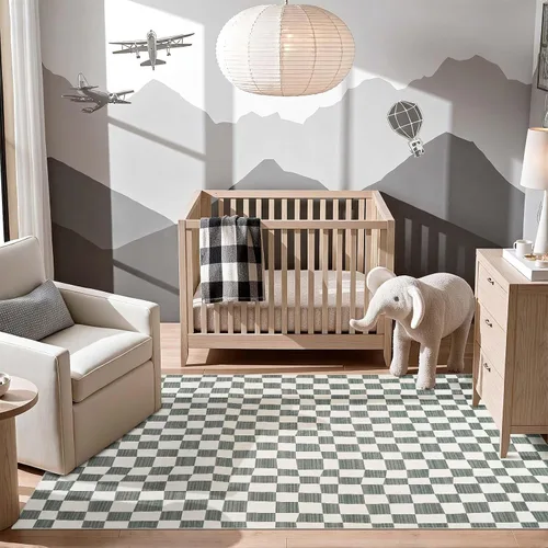 Miniatura 50 de jinchan Alfombra a rayas de 2 x 3 para entrada, alfombra de cocina, tapete pequeño, antideslizante, ligero, de bajo perfil, decoración para entrada