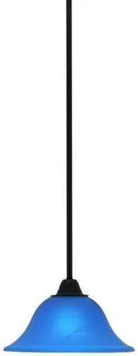 Miniatura 37 de Toltec Lighting Paramount - Mini colgante de 1 luz en acabado negro mate con cristal de arte perla de 7 pulgadas y estilo negro