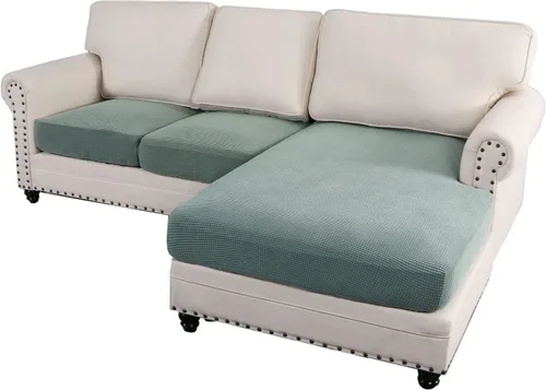 Miniatura 16 de ADPON Fundas de sofá modular, funda de cojín para sofá o sillón en forma de L, funda separada para sofá seccional izquierdo o derecho (1 diván, gris)