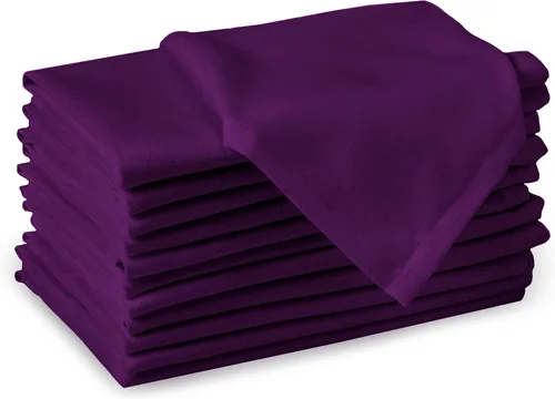 Miniatura 26 de Encasa XO Juego de 12 servilletas de tela color azul cobalto, 17 x 17 pulgadas, servilletas de cena de algodón de color sólido, servilletas de boda