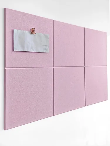 Miniatura 32 de Tabla de corcho alternativa de 24 x 36 pulgadas, paquete de 6 azulejos de pared de fieltro con pestañas adhesivas extraíbles seguras, tableros