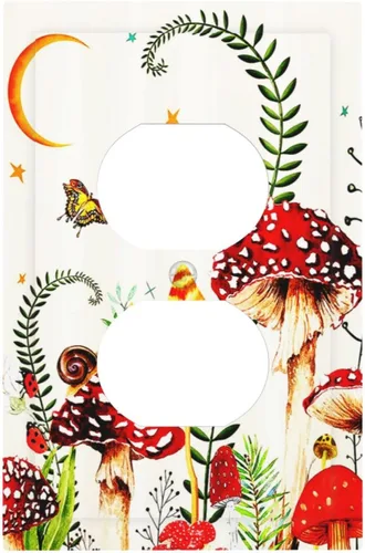 Miniatura 74 de Placa de cubierta de tomacorriente con diseño de mariposa, placas decorativas de pared, 1 gang, cubiertas de enchufes eléctricos, placa frontal Arte
