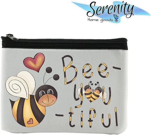 Miniatura 3 de Bee-You-Tiful Coin Purse Wallet Pouch For Women Small Card Change Bag With Zipper Mini Travel Purse For ID Case Makeup Card Novelty Bag