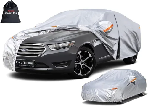 Miniatura 29 de Kayme - Cubierta completa impermeable de 6 capas para automóvil, apta para todo clima, protección para exteriores contra lluvia, rayos ultravioleta