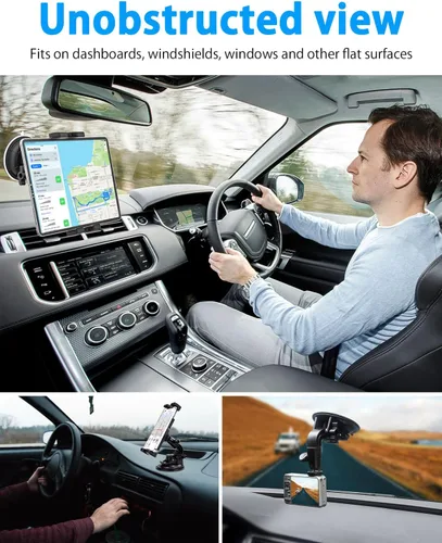 Miniatura 3 de Soporte de tableta de coche de succión resistente para parabrisas, soporte para tableta de camión, ventana de tablero con adaptador de tornillo