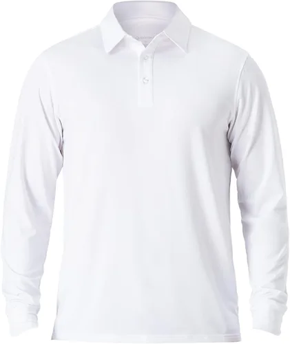 Miniatura 44 de NAVISKIN Camisas polo para hombre, de secado rápido, UPF 50, manga larga y corta, que absorben la humedad