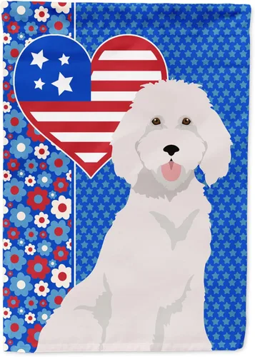 Miniatura 51 de Caroline's Treasures WDK5119GF - Bandera de jardín americana de Airedale Terrier de Estados Unidos, color negro y tostado, bandera decorativa