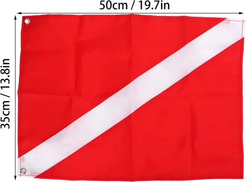 Miniatura 6 de Banderas de buceo, bandera internacional de buceo de pesca submarina roja y blanca, bandera alfa de color brillante, bandera de buceo para barco
