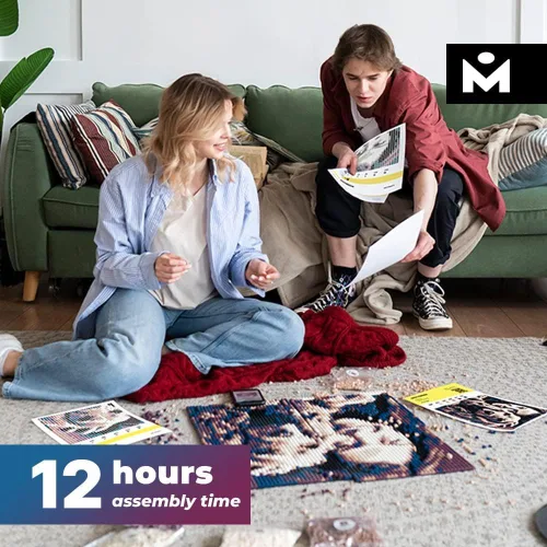 Miniatura 4 de Color S - Juego de construcción de mosaico con foto personalizada, kit de manualidades para creación de arte de pared de ladrillo a partir