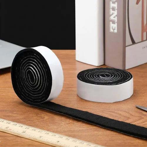 Miniatura 4 de Shappy Paquete de 2 tiras de fieltro con parte trasera adhesiva, rollo de cinta de fieltro, antideslizantes, autoadhesivas, cortables para muebles