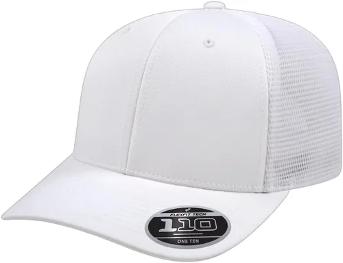 Miniatura 91 de Cap America i8502 Flexfit 110 Premium - Gorra de camionero de perfil medio con 6 paneles de malla trasera con protección UV y cierre ajustable Azul