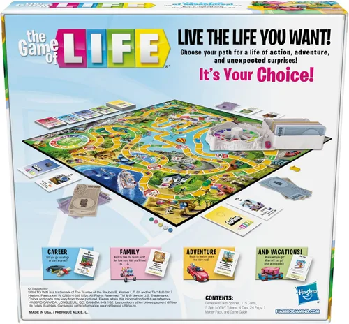 Miniatura 2 de Hasbro Gaming Juego de mesa The Game of Life, juegos familiares para niños a partir de 8 años, incluye 31 carreras, juegos de mesa familiares