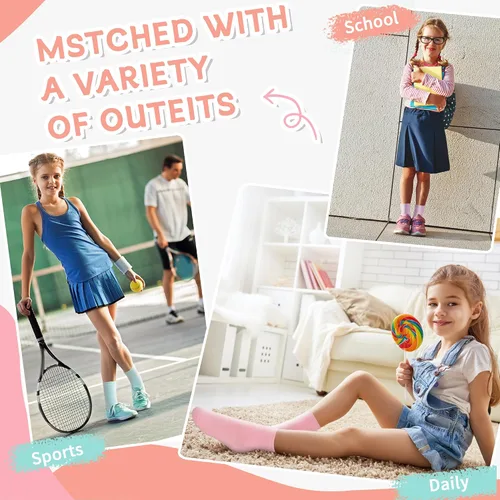 Miniatura 6 de Tphon Calcetines Antideslizantes para Niñas Pequeñas Calcetines Antideslizantes para Bebés con Agarres para Niños y Niñas 12 Pares para Niños de 0-7