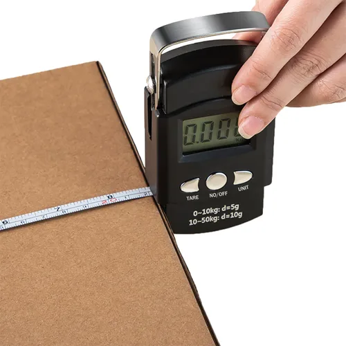 Miniatura 3 de Báscula de pesca, máx. 110 libras110.2 lbs, balanza de equipaje retroiluminada, pantalla LCD portátil, balanza digital para colgar con cinta métrica.