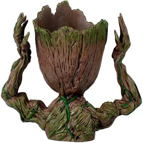 Miniatura 3 de Maceta linda de 6 pulgadas con diseño de bebé Groot sonriente, macetas con cabeza para plantas de interior o divertido porta lapices, maceta