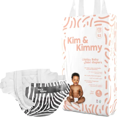 Miniatura 16 de Kim & Kimmy Pañales ecológicos, recién nacidos, hasta 11 libras, 32 pañales – Protección contra fugas de 12 horas, sin erupciones, hipoalergénicos