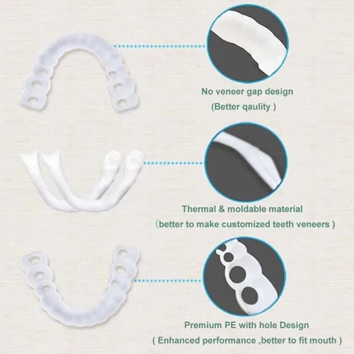 Miniatura 5 de 2 pares, cómodo y hermoso accesorio de sonrisa, aspecto natural para hombres y mujeres (6.0)