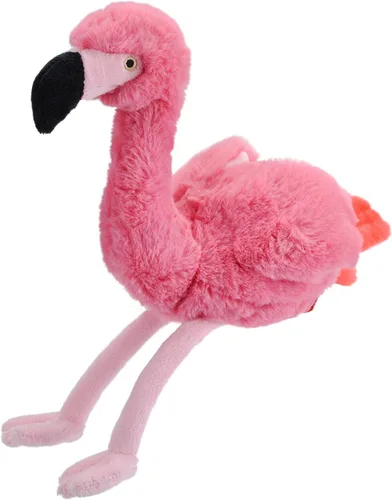 Wild Republic Ecokins - Mini flamenco, animal de peluche, 8 pulgadas, regalo para niños, juguete de peluche, hecho de botellas de agua recicladas