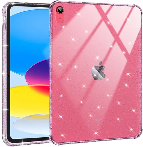 Miniatura 8 de BLOSOMEET Funda transparente para iPad de 9ª/8ª/7ª generación 2021/2020/2019 de 10.2 pulgadas con protector de pantalla de vidrio templado y soporte