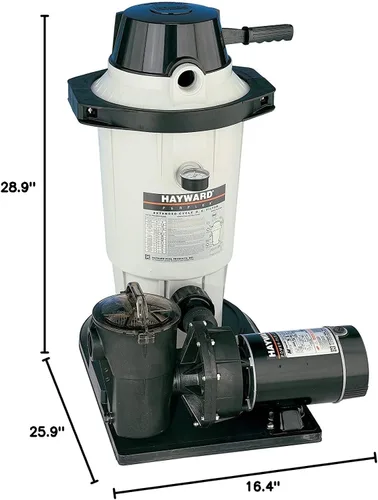Miniatura 3 de Hayward W3EC40C92S Perflex 1 HP Tierra de diatomeas sobre tierra Sistema de bomba de filtro de piscina para piscinas sobre el suelo