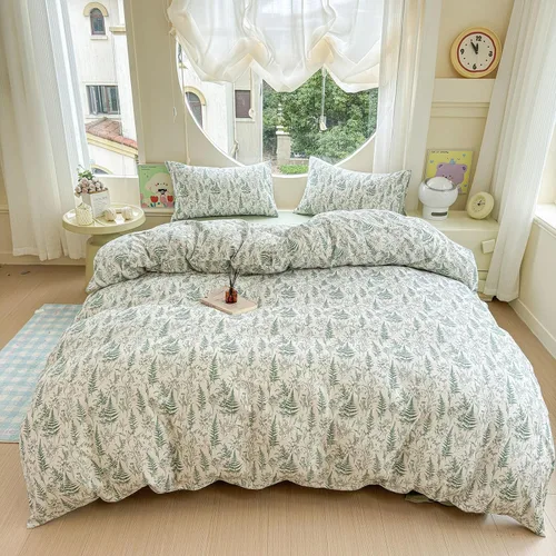 Miniatura 32 de Polka Dot Twin XL Duvet Cover Pink Zipper Twin XL Comforter Cover Cotton Double Gauze Cute Soft Duvet Cover Set with 2 Pillowcases Boho Girls
