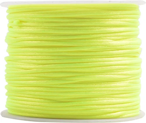 Miniatura 32 de KONMAY 80 Yardas 1.0mm Cordón Rattail de Nylon Satén Seda Trim Hilo para Cuentas para Nudos Chinos, Kumihimo, Trabajo con Cuentas, Macramé, 2-Azul