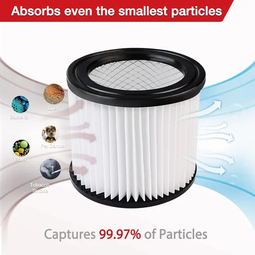 Miniatura 7 de Shop-Vac Juego de filtros de 8 piezas, 6 bolsas de colección 90667 de 1.5 galones+2 filtros de cartucho 90398 de alto rendimiento