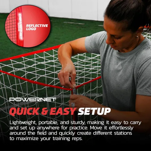 Miniatura 6 de PowerNet Soccer Goal for Backyard, 3Mx2M / 6x4 / 8x4 / 12x6 / 14x7 /18.5x6.5 / 21x7 / 24 x 8 Portable Soccer Net, Sports & Outdoors Training