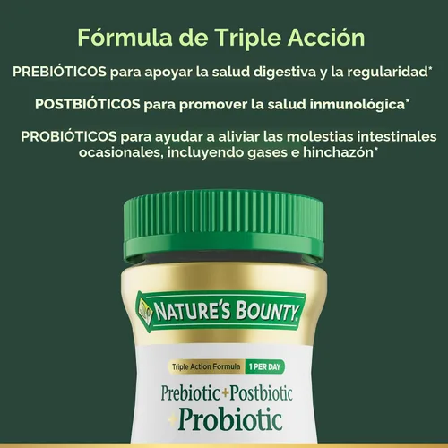 Miniatura 3 de Nature's Bounty Pre + Pro + Gomitas postbióticas para la salud digestiva, apoyo inmunológico, gomitas probióticas para la salud intestinal, sabor a